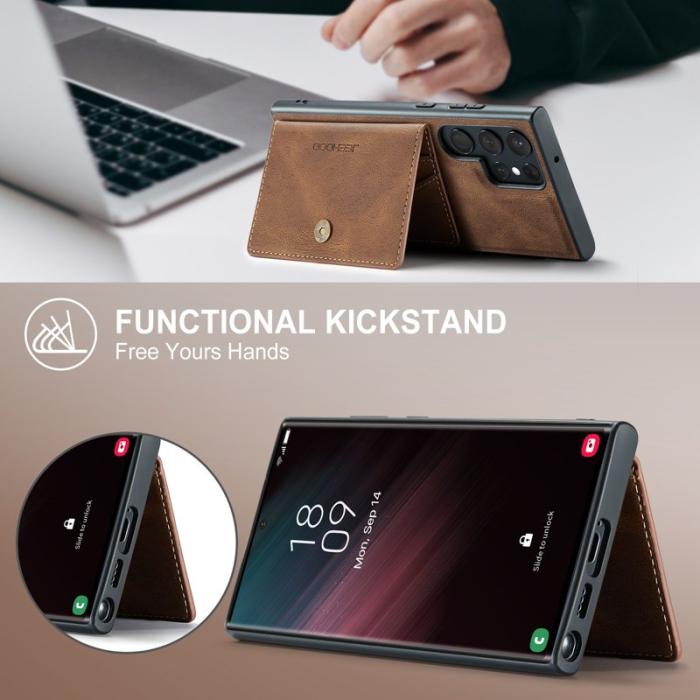 JEEHOOD - JEEHOOD J01 Fodral för Samsung Galaxy S23 Ultra - Brun