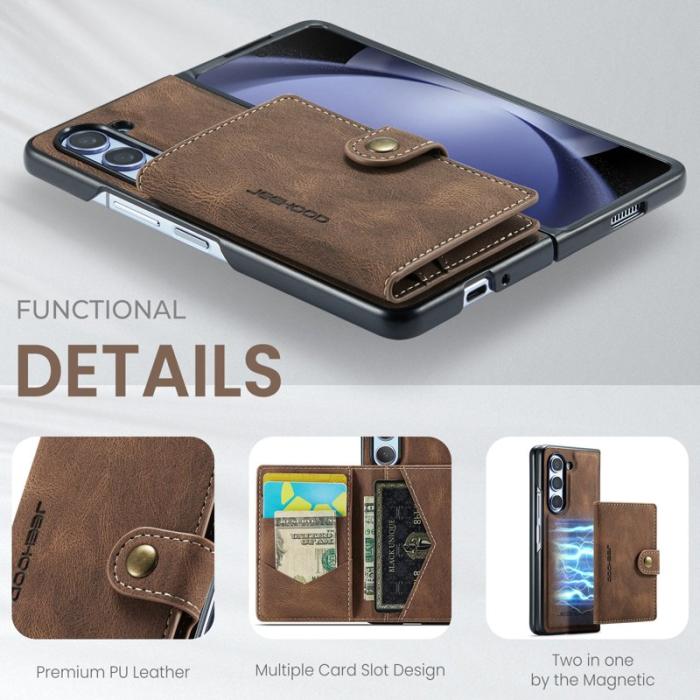 JEEHOOD - JEEHOOD J01 Fodral för Samsung Galaxy Z Fold5 5G - Brun