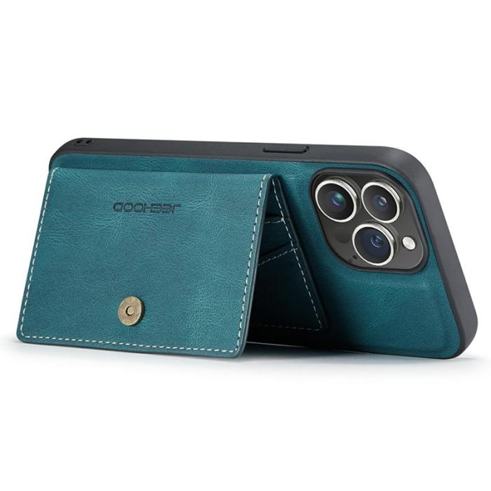 JEEHOOD - JEEHOOD J01 iPhone 15 Pro Max Skal Läder+TPU Blå