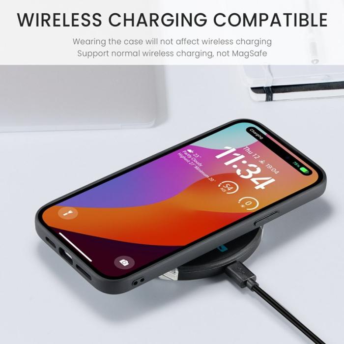 JEEHOOD - JEEHOOD J01 iPhone 15 Pro Max Skal Läder+TPU Svart