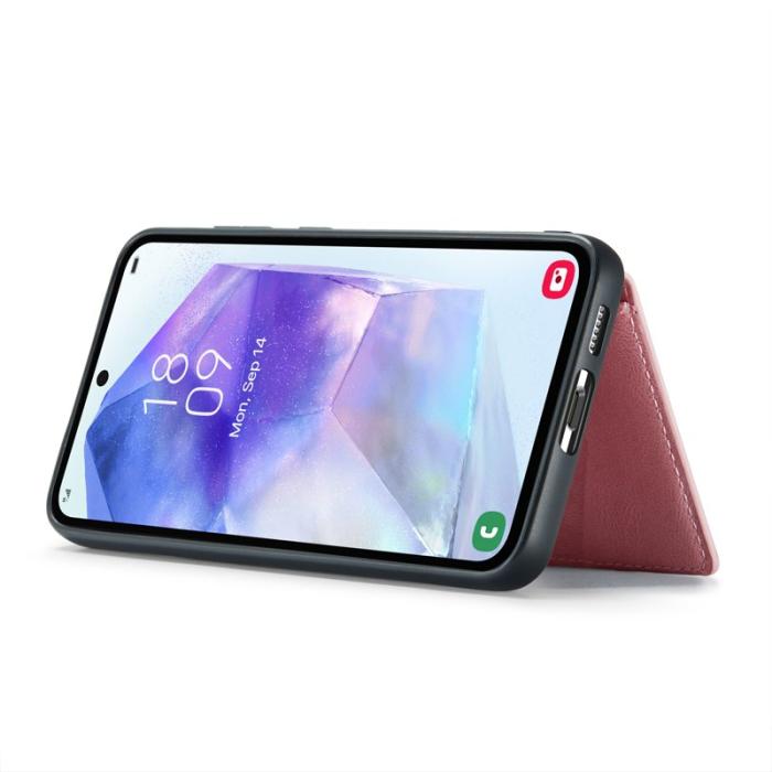 JEEHOOD - JEEHOOD J01 Samsung Galaxy A55 5G Skal Läder+TPU Rosa