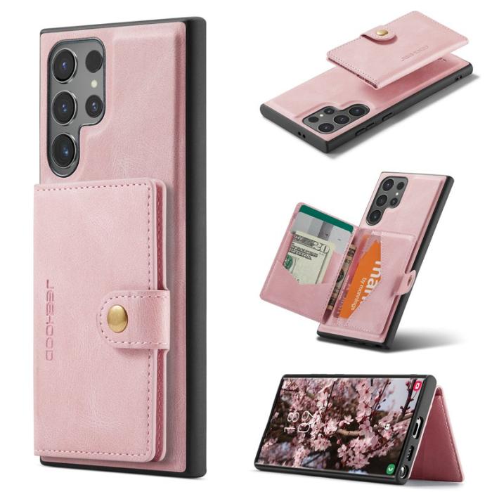 JEEHOOD - JEEHOOD J01 Samsung Galaxy S24 Ultra Skal Kickstand Rosa