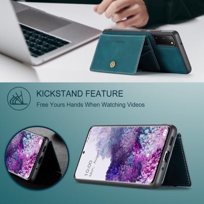 JEEHOOD - JEEHOOD J01 Skal för Samsung Galaxy S20 5G - Retro Läder Blå