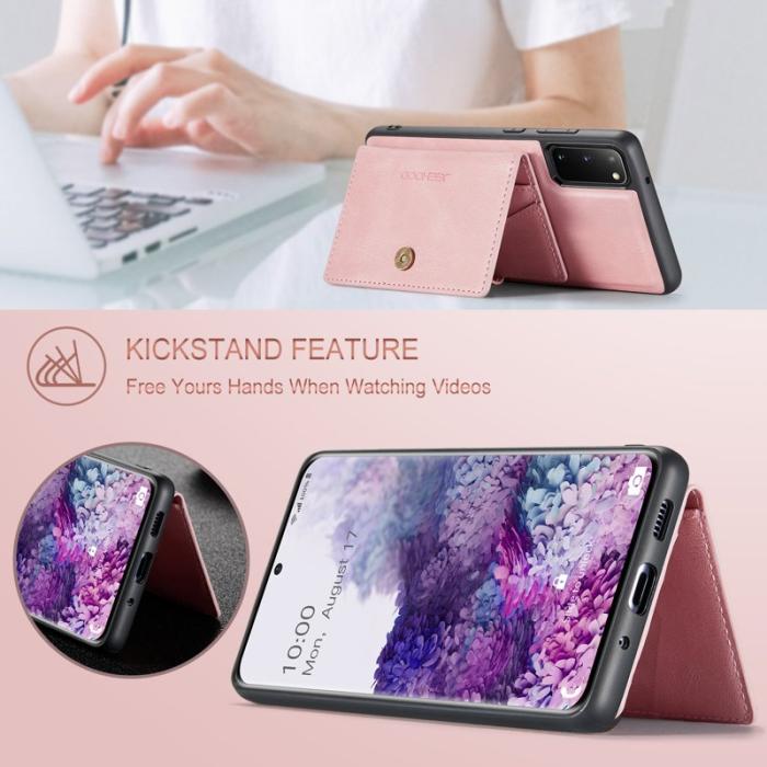 JEEHOOD - JEEHOOD J01 Skal för Samsung Galaxy S20 5G - Retro Läder - Rosa