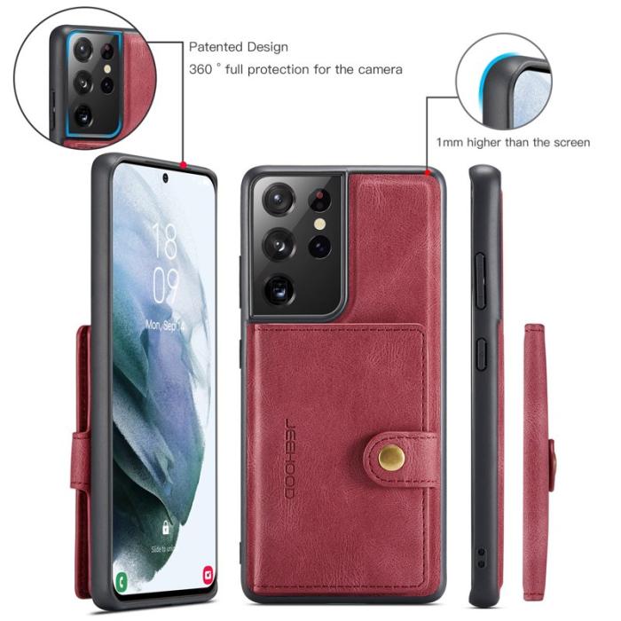 JEEHOOD - JEEHOOD J01 Skal för Samsung Galaxy S21 Ultra 5G - Röd