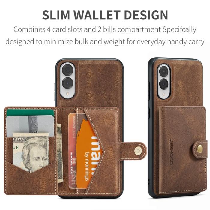 JEEHOOD - JEEHOOD J01 Skal för Samsung Galaxy S25 Edge - Retro Läder Brun