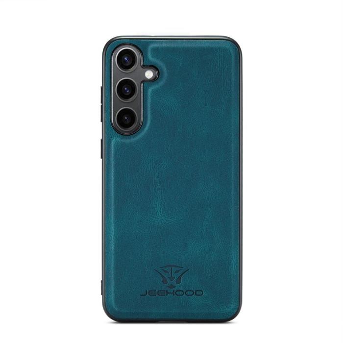JEEHOOD - JEEHOOD J01 Skal för Samsung Galaxy S25 Retro Läder Blå