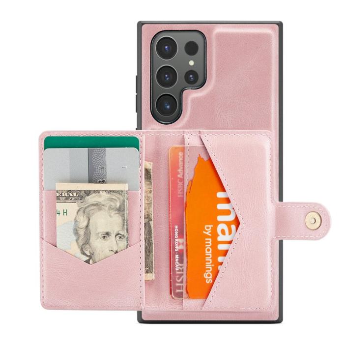 JEEHOOD - JEEHOOD J01 Skal för Samsung Galaxy S25 Ultra - Rosa Retro Läder