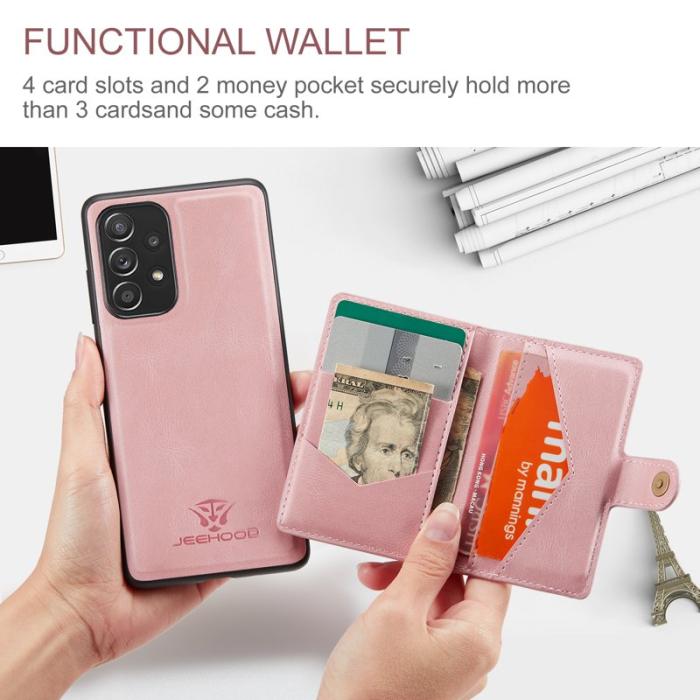 JEEHOOD - JEEHOOD J01 Skal till Samsung Galaxy A53 5G Läder Rosa
