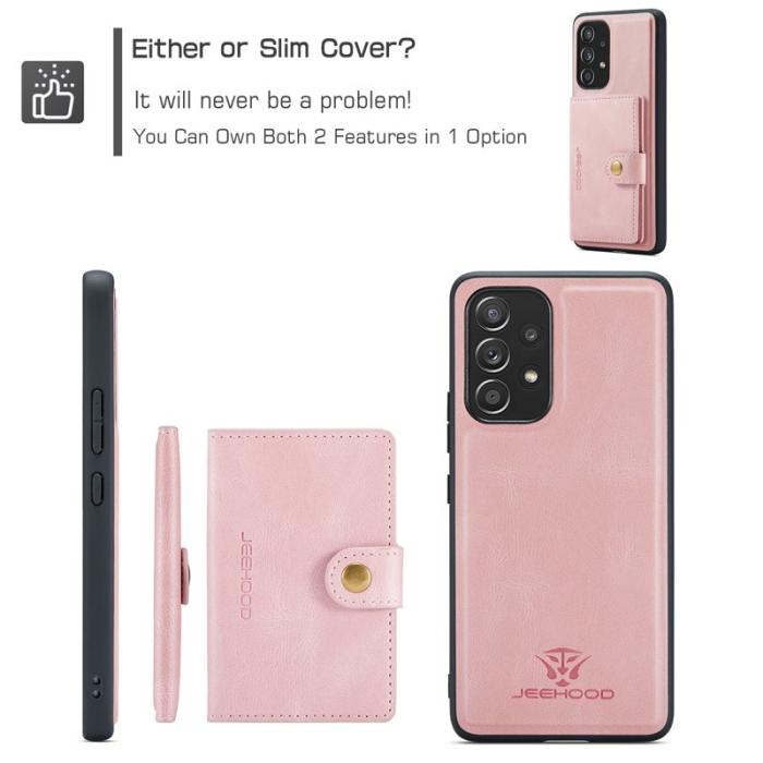 JEEHOOD - JEEHOOD J01 Skal till Samsung Galaxy A53 5G Läder Rosa