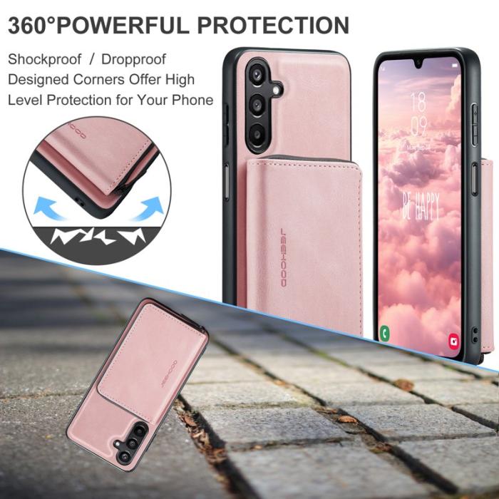 JEEHOOD - JEEHOOD J02 Fodral för Samsung Galaxy A16 5G - Läder - Rosa