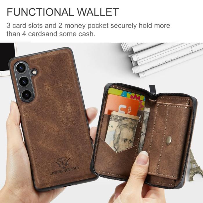 JEEHOOD - JEEHOOD J02 Fodral för Samsung Galaxy S24 FE - Brun