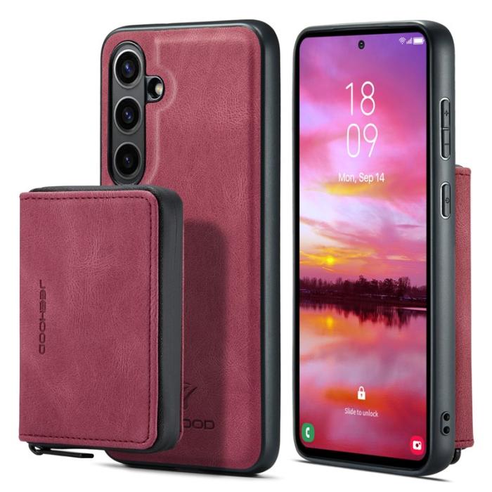 JEEHOOD - JEEHOOD J02 Fodral för Samsung Galaxy S24 FE Röd 2-i-1 TPU
