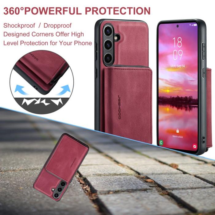 JEEHOOD - JEEHOOD J02 Fodral för Samsung Galaxy S24 FE Röd 2-i-1 TPU