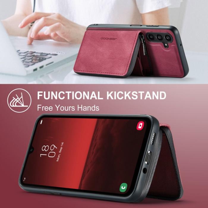 JEEHOOD - JEEHOOD J02 Samsung Galaxy A16 5G Skal Läder Röd