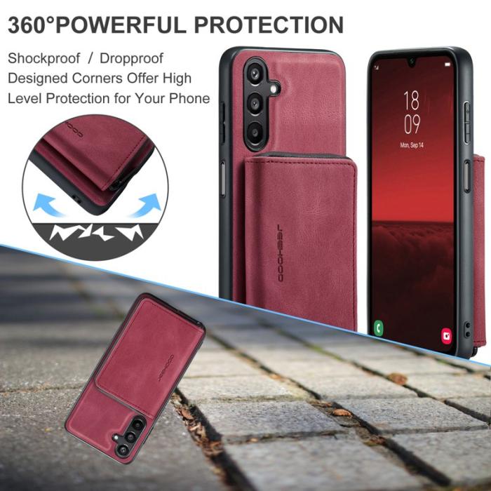 JEEHOOD - JEEHOOD J02 Samsung Galaxy A16 5G Skal Läder Röd