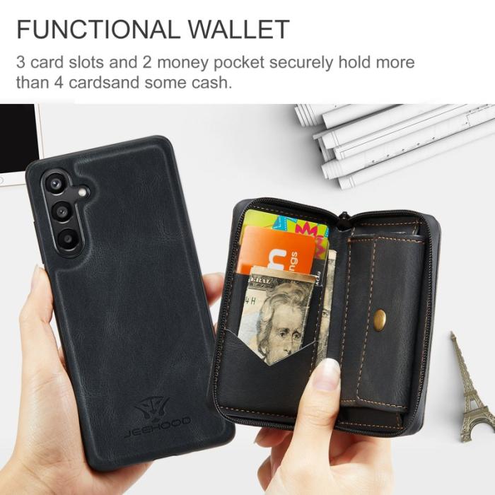 JEEHOOD - JEEHOOD J02 Samsung Galaxy A16 5G Skal Läder Svart