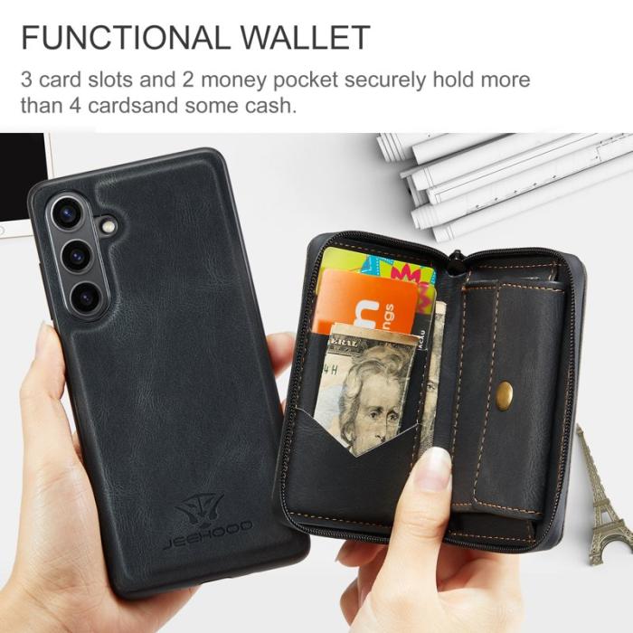 JEEHOOD - JEEHOOD J02 Skal för Samsung Galaxy S24 FE - Svart 2-i-1