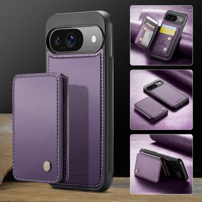 JEEHOOD - JEEHOOD J05 Fodral för Google Pixel 9 Pro Läder Lila