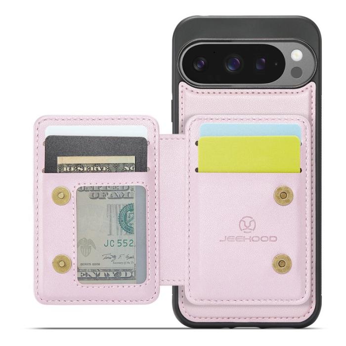 JEEHOOD - JEEHOOD J05 Fodral för Google Pixel 9 Pro XL Läder Rosa