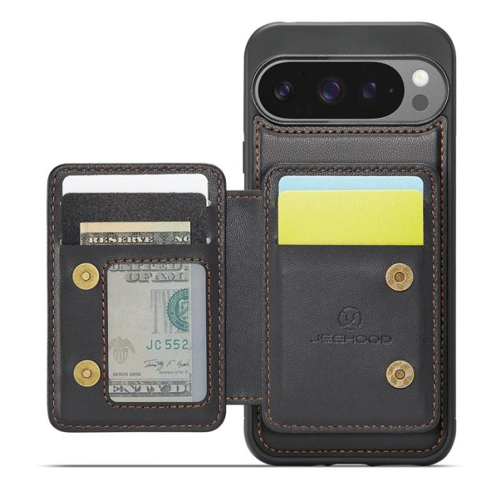 JEEHOOD - JEEHOOD J05 Fodral för Google Pixel 9 Pro XL Läder Svart