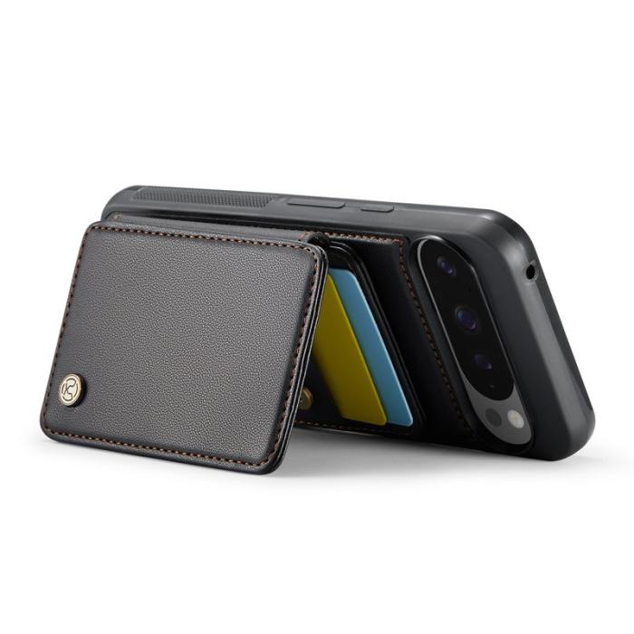 JEEHOOD - JEEHOOD J05 Fodral för Google Pixel 9 Pro XL Läder Svart