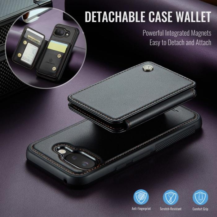 JEEHOOD - JEEHOOD J05 Fodral för Google Pixel 9a i Läder - Svart