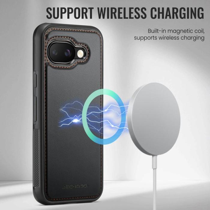 JEEHOOD - JEEHOOD J05 Fodral för Google Pixel 9a i Läder - Svart