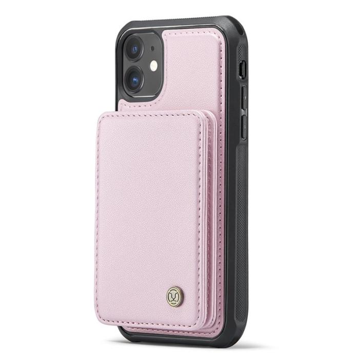 JEEHOOD - JEEHOOD J05 Fodral för iPhone 11 i läder med kortficka - Rosa