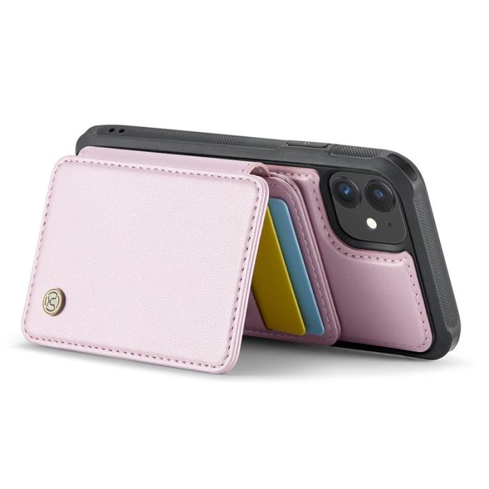 JEEHOOD - JEEHOOD J05 Fodral för iPhone 11 i läder med kortficka - Rosa