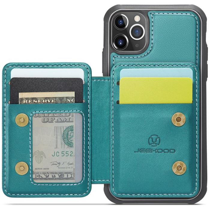 JEEHOOD - JEEHOOD J05 Fodral för iPhone 11 Pro Läder Cyan