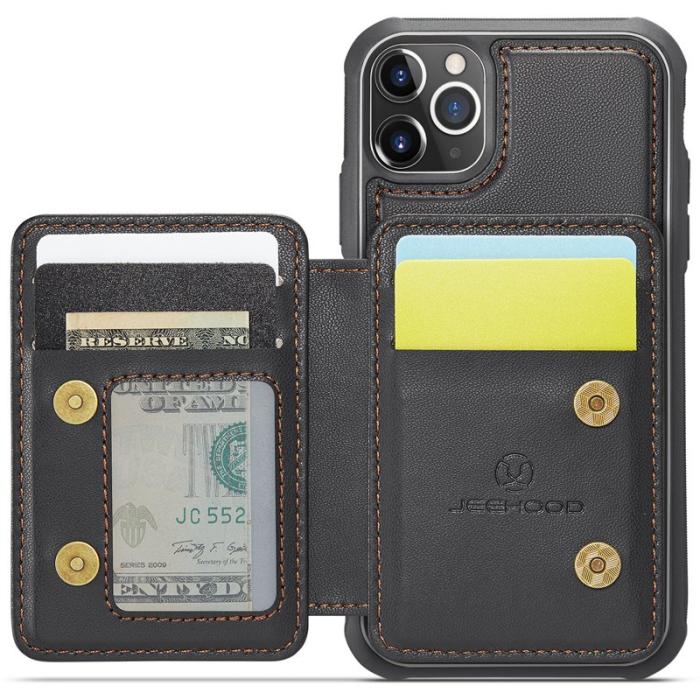 JEEHOOD - JEEHOOD J05 Fodral för iPhone 11 Pro Läder Svart