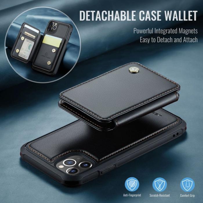 JEEHOOD - JEEHOOD J05 Fodral för iPhone 11 Pro Läder Svart