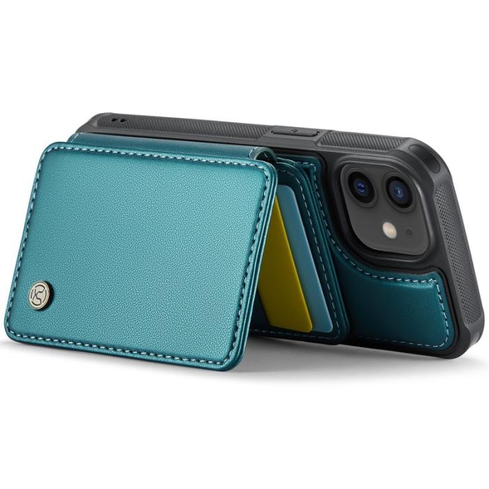 JEEHOOD - JEEHOOD J05 Fodral för iPhone 12 / 12 Pro Läder Cyan