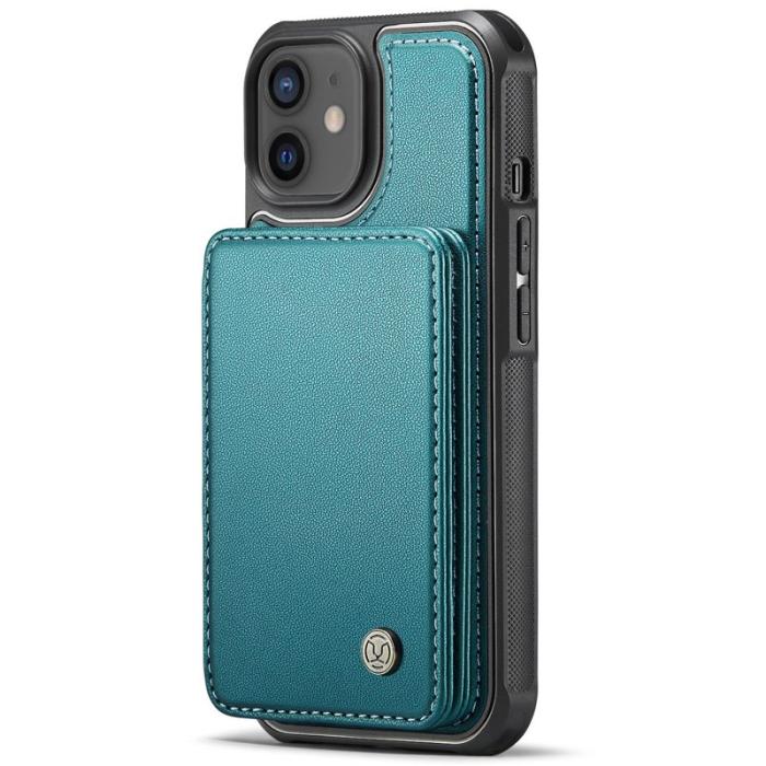 JEEHOOD - JEEHOOD J05 Fodral för iPhone 12 / 12 Pro Läder Cyan