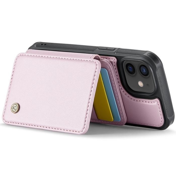 JEEHOOD - JEEHOOD J05 Fodral för iPhone 12 / 12 Pro Läder Rosa