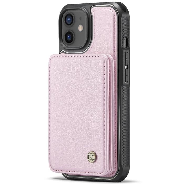 JEEHOOD - JEEHOOD J05 Fodral för iPhone 12 / 12 Pro Läder Rosa