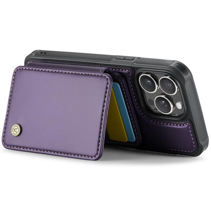 JEEHOOD - JEEHOOD J05 Fodral för iPhone 13 Pro Läder Lila