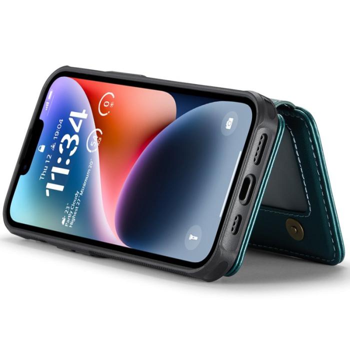 JEEHOOD - JEEHOOD J05 Fodral för iPhone 14 Plus Läder Cyan