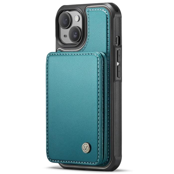 JEEHOOD - JEEHOOD J05 Fodral för iPhone 14 Plus Läder Cyan