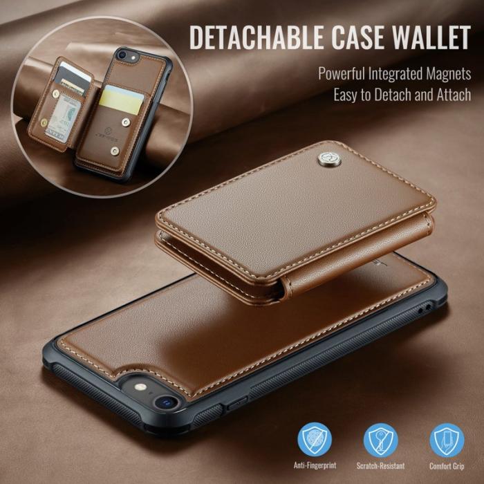 JEEHOOD - JEEHOOD J05 Fodral för iPhone SE (2022) / 8 / 7 / 6s - Brun