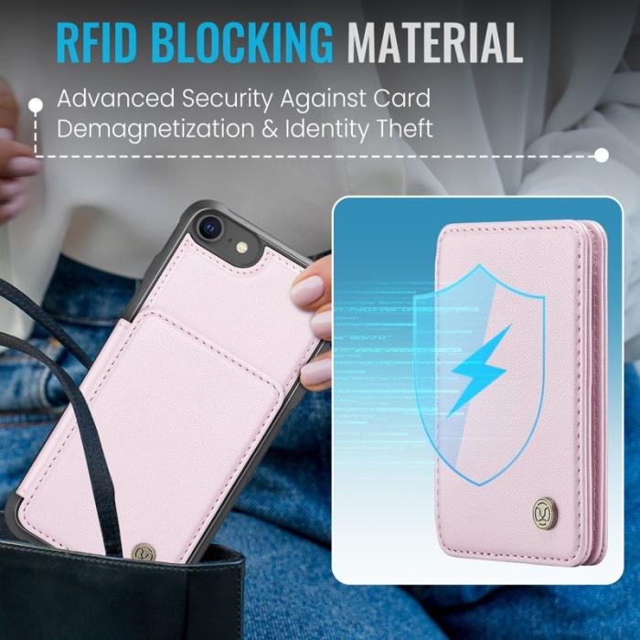 JEEHOOD - JEEHOOD J05 Fodral för iPhone SE (2022) / 8 / 7 / 6s - Rosa