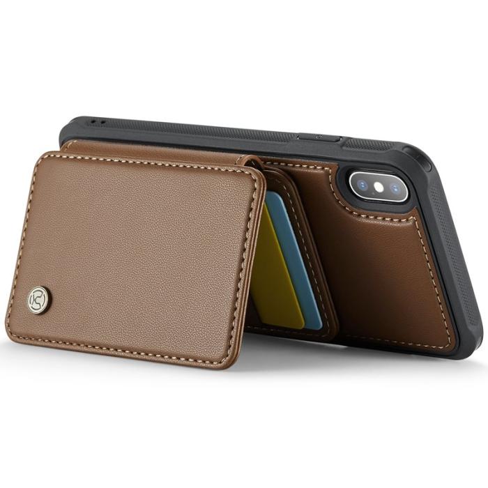 JEEHOOD - JEEHOOD J05 Fodral för iPhone X / XS i läder - Brun