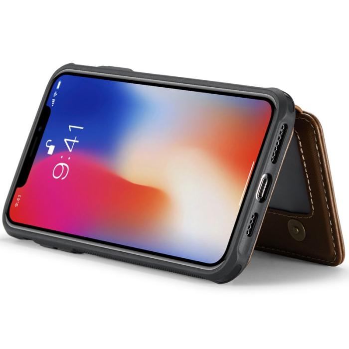 JEEHOOD - JEEHOOD J05 Fodral för iPhone X / XS i läder - Brun