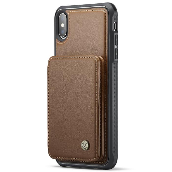 JEEHOOD - JEEHOOD J05 Fodral för iPhone X / XS i läder - Brun