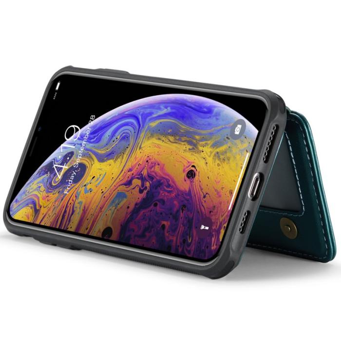 JEEHOOD - JEEHOOD J05 Fodral för iPhone XS Max i läder - Cyan