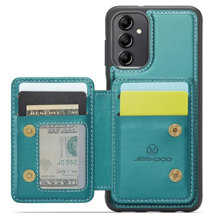 JEEHOOD - JEEHOOD J05 Fodral för Samsung Galaxy A14 4G/5G Läder Cyan