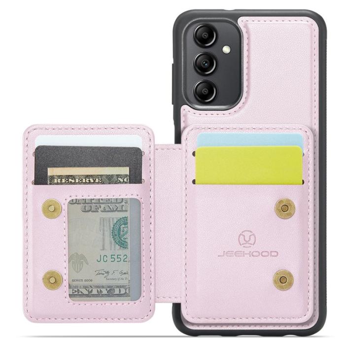 JEEHOOD - JEEHOOD J05 Fodral för Samsung Galaxy A14 4G/5G Läder Rosa