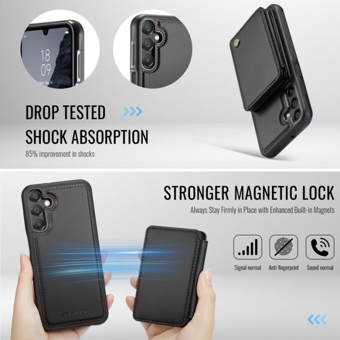 JEEHOOD - JEEHOOD J05 Fodral för Samsung Galaxy A16 5G Läder Svart