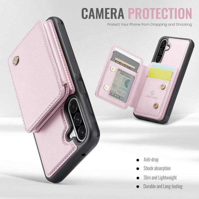 JEEHOOD - JEEHOOD J05 Fodral för Samsung Galaxy A26 5G - Läder - Rosa